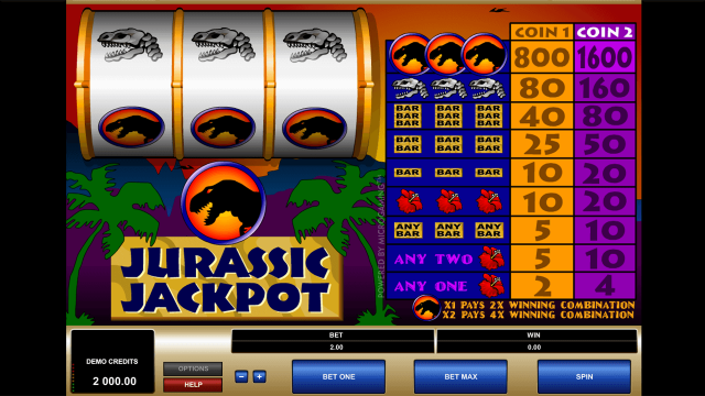 Бонусная игра Jurassic Jackpot 1