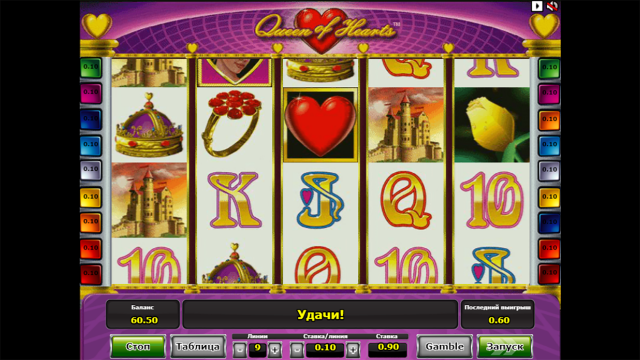 Бонусная игра Queen Of Hearts 7