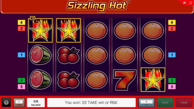 Бонусная игра Sizzling Hot 12