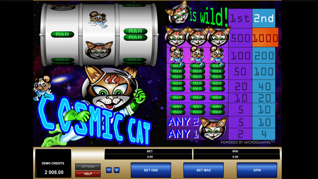 Бонусная игра Cosmic Cat 4