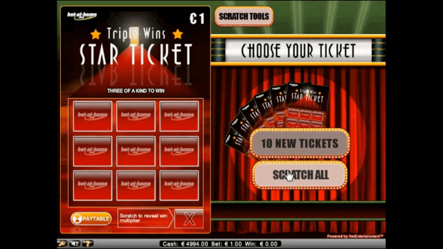 Характеристики слота Triple Wins Star Ticket 3