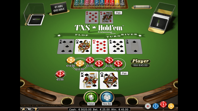 Игровой интерфейс TXS Hold'em Pro Series 7